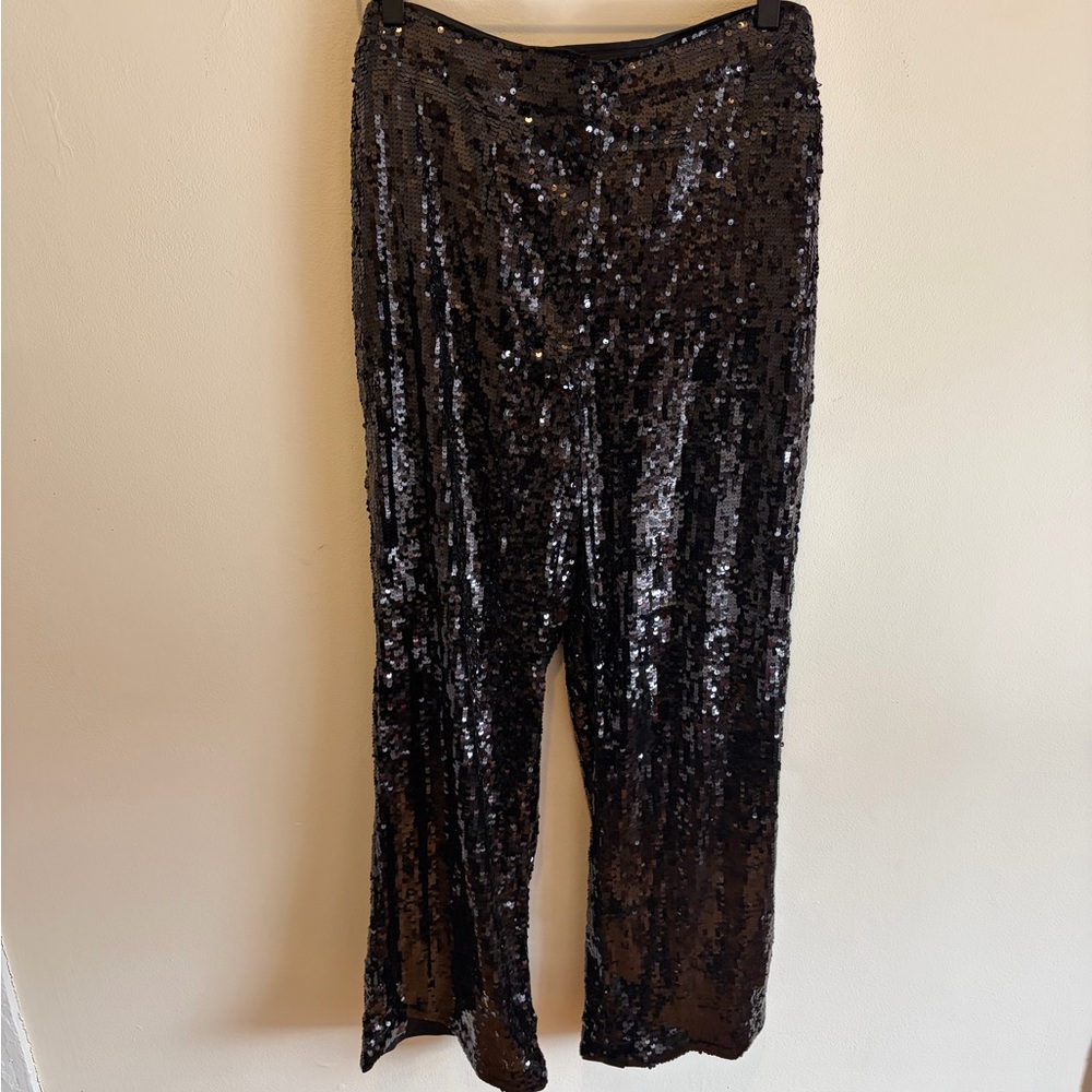 H&M Black Sequin Pants